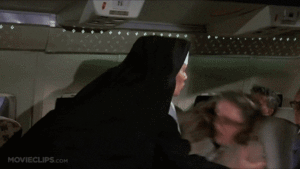 slapping nun from airplane